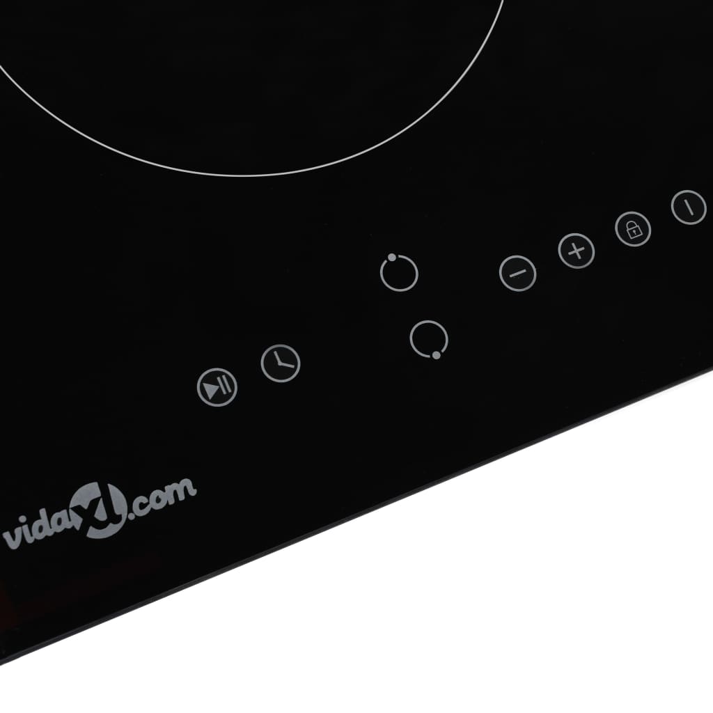 Glaskeramik-Kochfeld mit 2 Platten Touch-Bedienfeld 3000 W