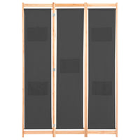 Thumbnail for 3-teiliger Raumteiler Grau 120 x 170 x 4 cm Stoff