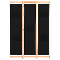 Thumbnail for 3-teiliger Raumteiler Schwarz 120 x 170 x 4 cm Stoff