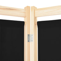 Thumbnail for 5-teiliger Raumteiler Schwarz 200 x 170 x 4 cm Stoff