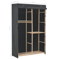 Thumbnail for 3-stufiger Kleiderschrank Grau 110 x 40 x 170 cm Stoff