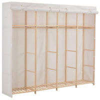 Thumbnail for Kleiderschrank Weiß 200 x 40 x 170 cm Stoff