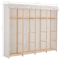 Thumbnail for Kleiderschrank Weiß 200 x 40 x 170 cm Stoff