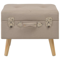 Thumbnail for Hocker mit Stauraum 40 cm Beige Stoff