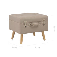 Thumbnail for Hocker mit Stauraum 40 cm Beige Stoff