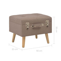 Thumbnail for Hocker mit Stauraum 40 cm Braun Stoff