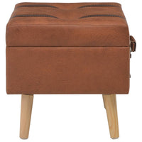 Thumbnail for Hocker mit Stauraum 40 cm Hellbraun Kunstleder