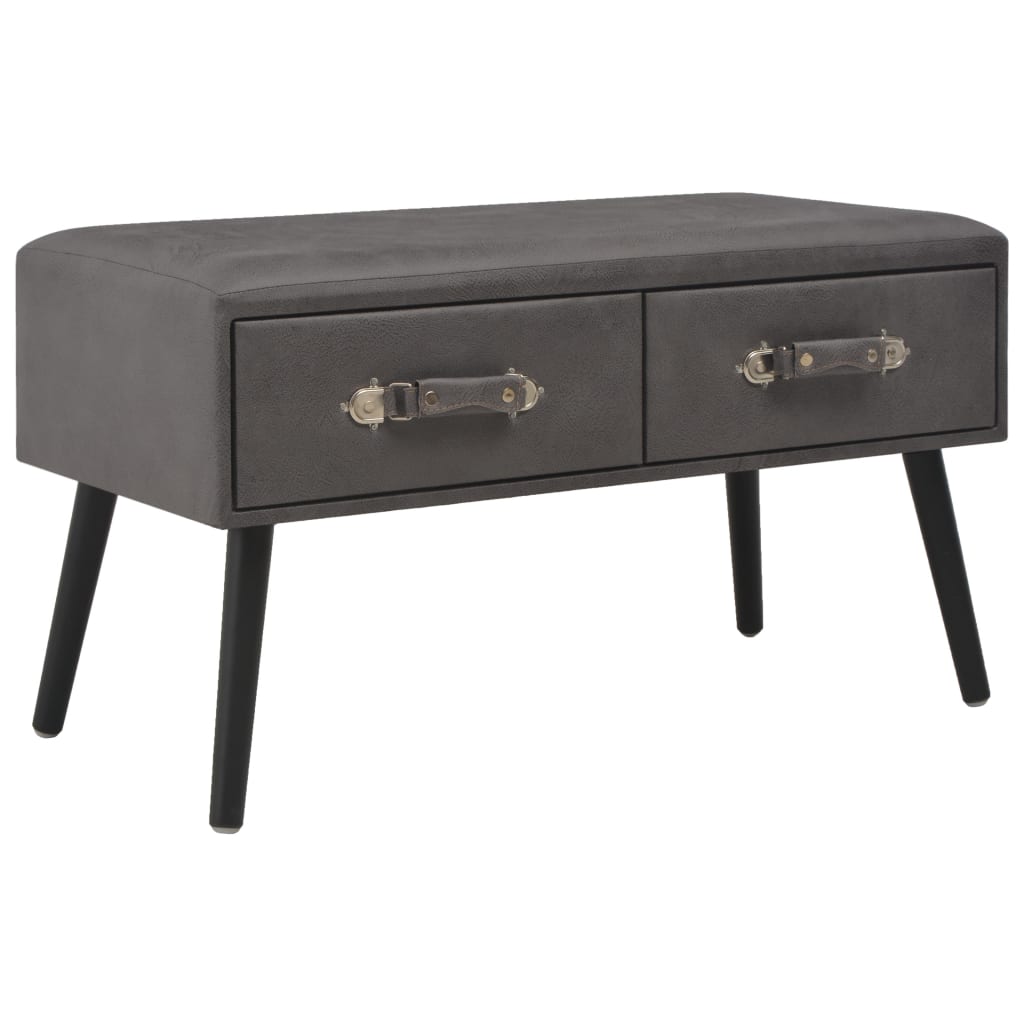 Couchtisch Grau 80 x 40 x 46 cm Kunstleder