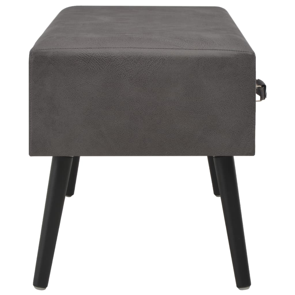 Couchtisch Grau 80 x 40 x 46 cm Kunstleder