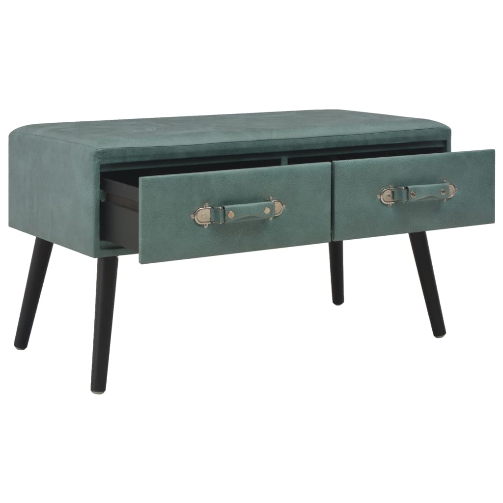 Couchtisch Meeresgrün 80 x 40 x 46 cm Kunstleder