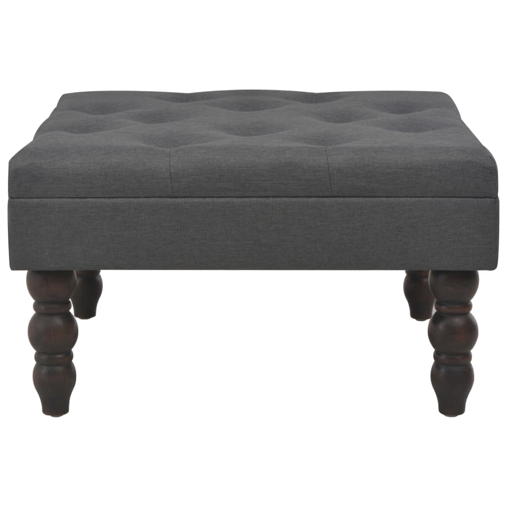 Hocker Dunkelgrau 60 x 60 x 36 cm Polyester