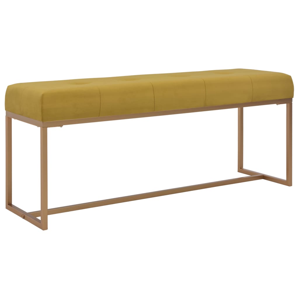 Bank 120 cm Senfgelb Samt