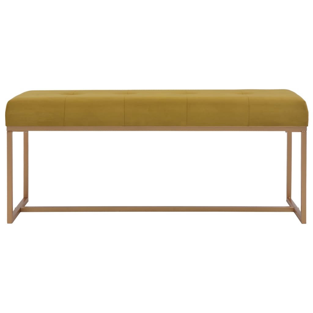 Bank 120 cm Senfgelb Samt
