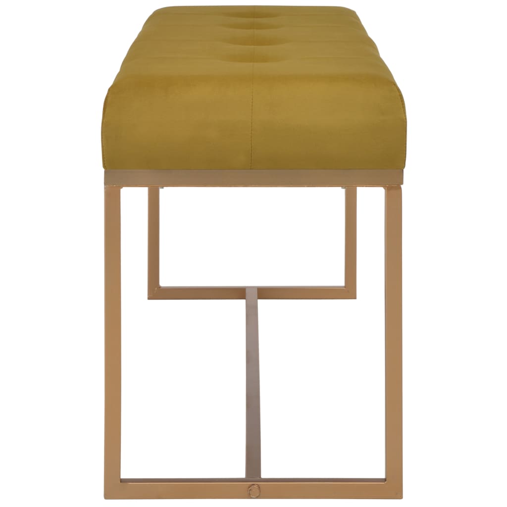 Bank 120 cm Senfgelb Samt
