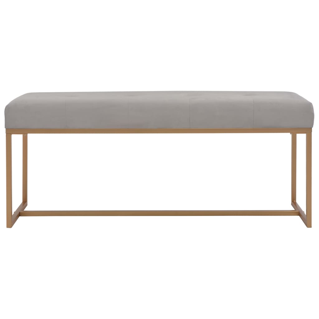 Bank 120 cm Grau Samt