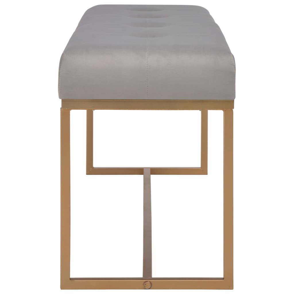 Bank 120 cm Grau Samt