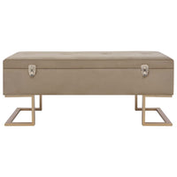 Thumbnail for Bank mit Staufach 105 cm Beige Samt