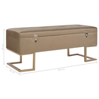 Thumbnail for Bank mit Staufach 105 cm Beige Samt