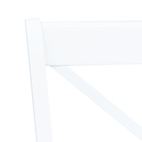 Thumbnail for Esszimmerstühle 4 Stk. Weiß Gummiholz Massiv