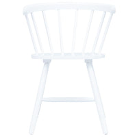 Thumbnail for Esszimmerstühle 4 Stk. Weiß Gummiholz Massiv