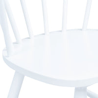 Thumbnail for Esszimmerstühle 4 Stk. Weiß Gummiholz Massiv