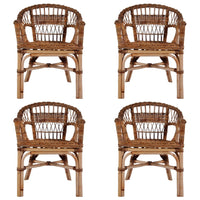 Thumbnail for Gartenstühle 4 Stk. Natürliches Rattan Braun