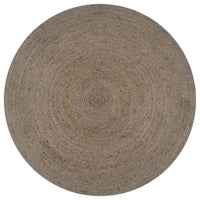 Thumbnail for Teppich Handgefertigt Jute Rund 90 cm Grau