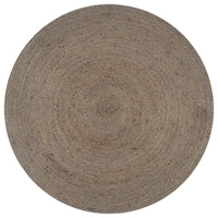 Thumbnail for Teppich Handgefertigt Jute Rund 120 cm Grau