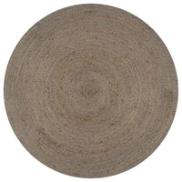 Thumbnail for Teppich Handgefertigt Jute Rund 150 cm Grau