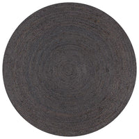 Thumbnail for Teppich Handgefertigt Jute Rund 90 cm Dunkelgrau