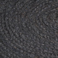 Thumbnail for Teppich Handgefertigt Jute Rund 90 cm Dunkelgrau