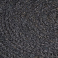 Thumbnail for Teppich Handgefertigt Jute Rund 120 cm Dunkelgrau