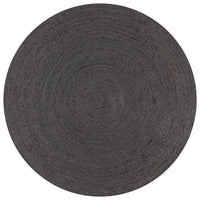 Thumbnail for Teppich Handgefertigt Jute Rund 150 cm Dunkelgrau