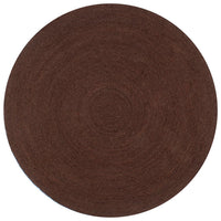 Thumbnail for Teppich Handgefertigt Jute Rund 120 cm Braun