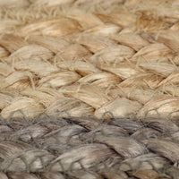 Thumbnail for Teppich Handgefertigt Jute mit Grauem Rand 90 cm