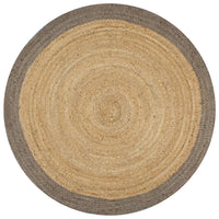 Thumbnail for Teppich Handgefertigt Jute mit Grauem Rand 150 cm