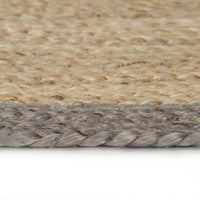 Thumbnail for Teppich Handgefertigt Jute mit Grauem Rand 150 cm