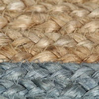 Thumbnail for Teppich Handgefertigt Jute mit Olivgrünem Rand 120 cm