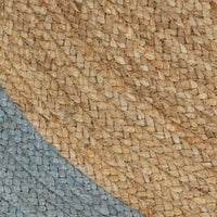 Thumbnail for Teppich Handgefertigt Jute mit Olivgrünem Rand 150 cm