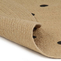 Thumbnail for Teppich Handgefertigt Jute mit Punktmuster 90 cm