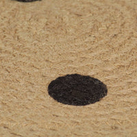 Thumbnail for Teppich Handgefertigt Jute mit Punktmuster 90 cm