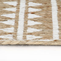 Thumbnail for Teppich Handgefertigt Jute mit weißem Aufdruck 90 cm