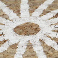 Thumbnail for Teppich Handgefertigt Jute mit weißem Aufdruck 90 cm