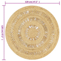 Thumbnail for Teppich Handgefertigt Jute Geflochten 90 cm