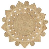 Thumbnail for Teppich Handgefertigt Jute Geflochten 120 cm