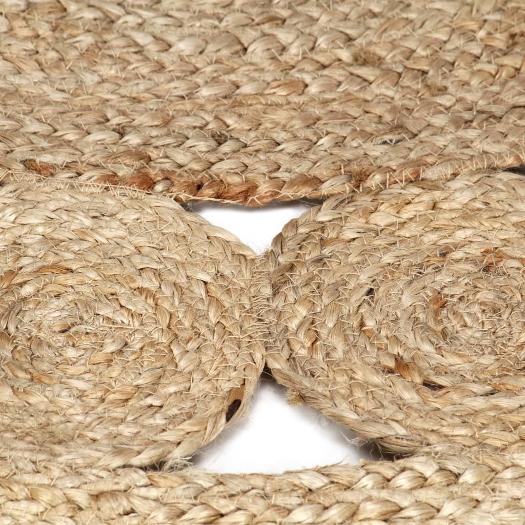 Teppich Handgefertigt Jute Geflochten 150 cm