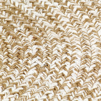 Thumbnail for Teppich Handgefertigt Jute Weiß und Natur 120 cm