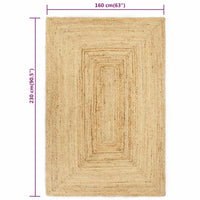 Thumbnail for Teppich Handgefertigt Jute Natur 160x230 cm