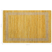 Thumbnail for Teppich Handgefertigt Jute Gelb 160x230 cm