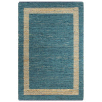 Thumbnail for Teppich Handgefertigt Jute Blau 80x160 cm